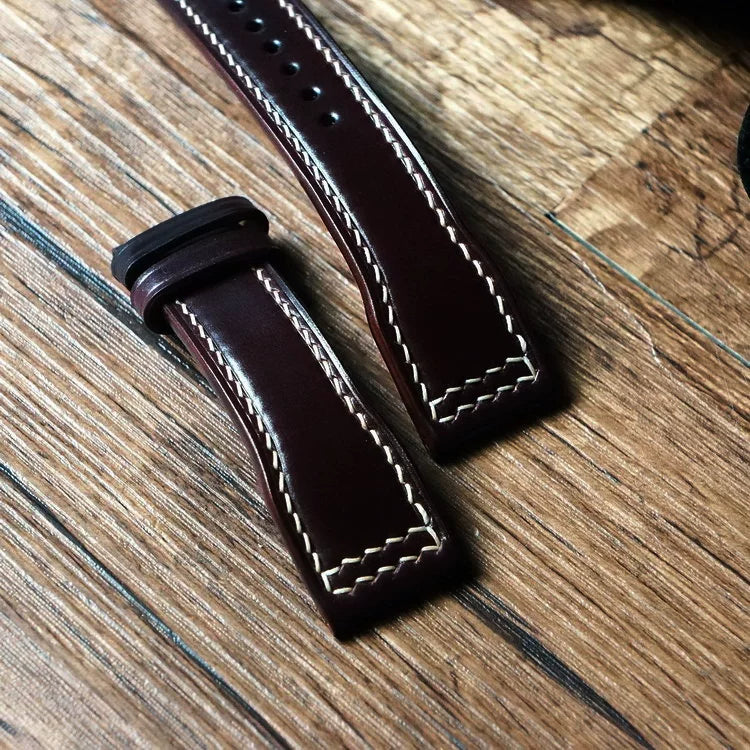 Handcrafted Horween Shell Cordovan Watch Strap