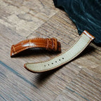 Handcrafted Ginger Alligator Watch Strap – HCP French Tannery Leather