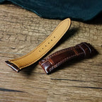 Handcrafted Dark Brown Alligator Watch Strap – HCP French Tannery Leather
