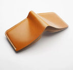 Handcrafted Oil Aniline Dyed Amber Shell Cordovan Leather Wallet