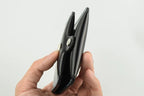 Handcrafted Oil Aniline Dyed Black Shell Cordovan Leather Cardholder