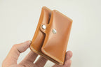 Handcrafted Oil Aniline Dyed Ginger Shell Cordovan Leather Cardholder