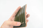 Handcrafted Vegetable-dyed Olive Green Shell Cordovan Leather Cardholder