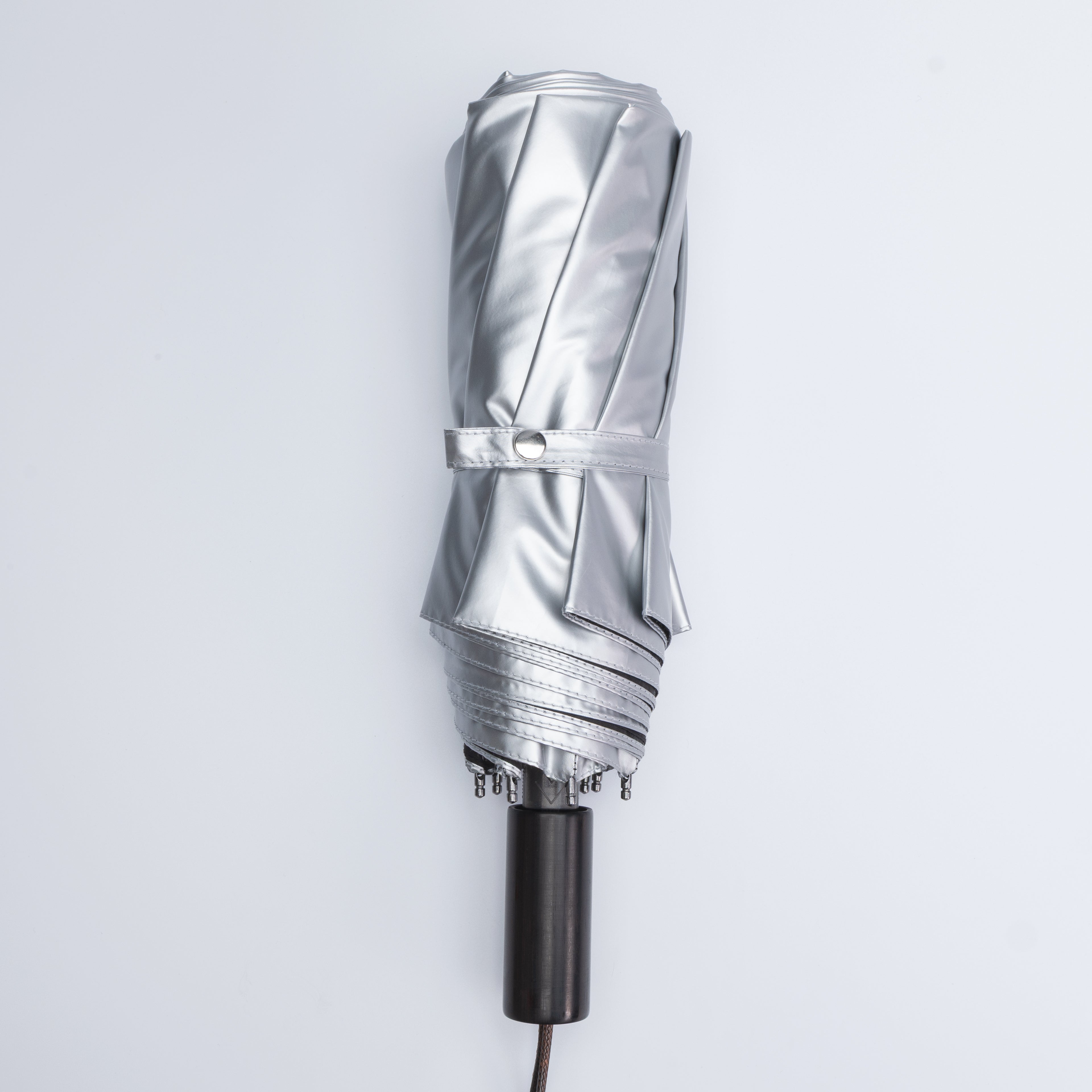 Handcrafted Silver Coating Umbrella With Ebony Wood Handle