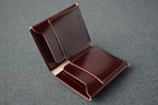 Handcrafted Vegetable-dyed Burgundy Shell Cordovan Mini Leather Wallet