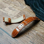 Handcrafted Ginger Alligator Watch Strap – HCP French Tannery Leather