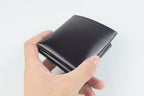 Handcrafted Oil Aniline Dyed Dark Brown Shell Cordovan Mini Leather Wallet