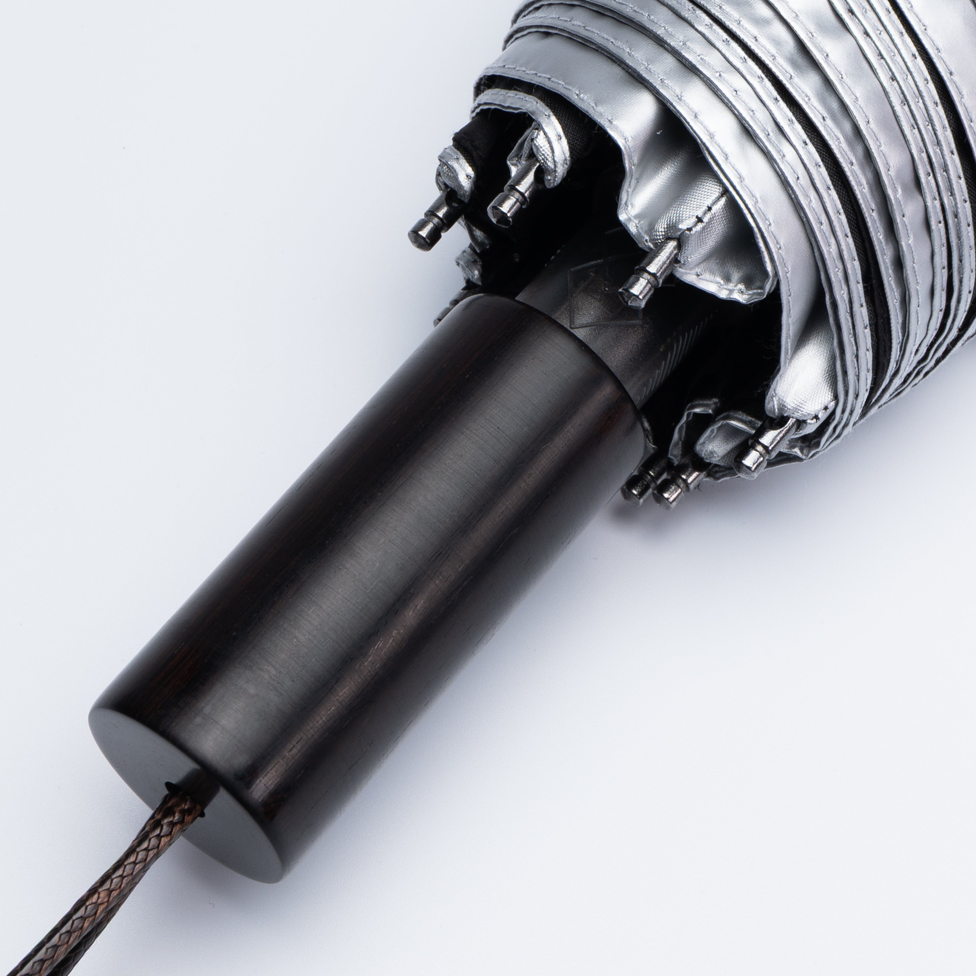 Ebony Wood Umbrella Handle Detail