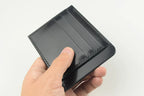 Handcrafted Oil Aniline Dyed Black Shell Cordovan Leather Cardholder