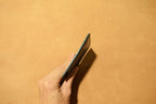 Handcrafted Oil Aniline Dyed Navy Blue Shell Cordovan Leather Cardholder