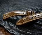 Handcrafted Golden Brown Alligator Watch Strap – HCP French Tannery Leather