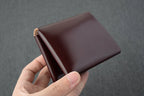 Handcrafted Vegetable-dyed Burgundy Shell Cordovan Mini Leather Wallet