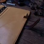 Handcrafted Burgundy Italian Tuscany Vegetable-Tanned Leather A5 Binder Journal