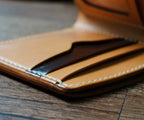 Handcrafted Chocolate Brown Shell Cordovan Leather Wallet with Italian Gattuso Oily Calfskin Lining