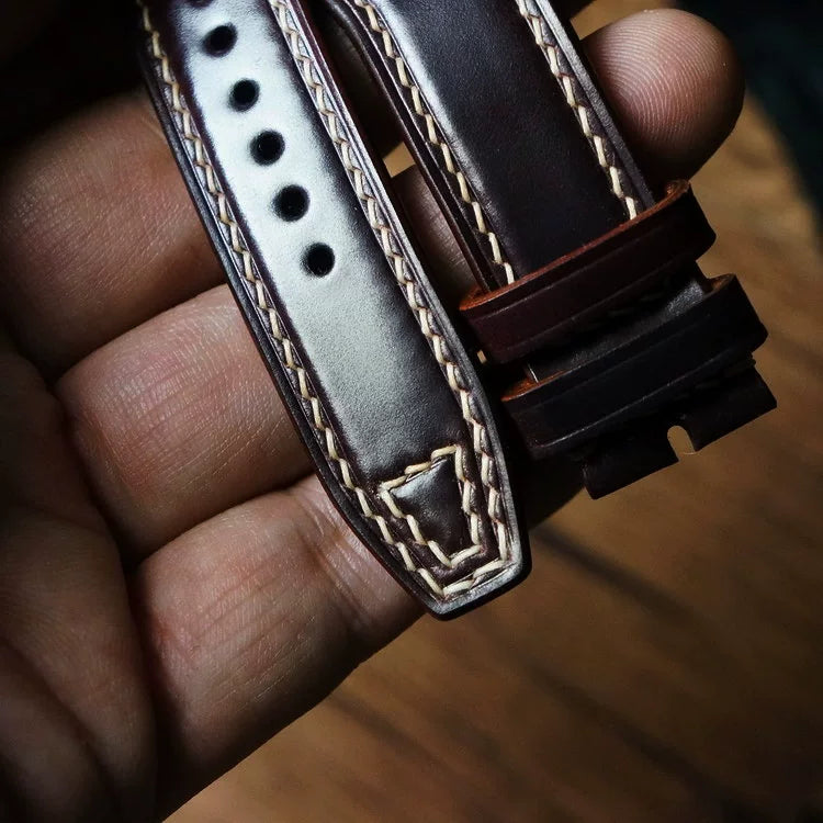 Handcrafted Horween Shell Cordovan Watch Strap