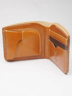 Handcrafted Oil Aniline Dyed Amber Shell Cordovan Leather Wallet