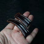 Handcrafted Chocolate Brown Shell Cordovan Watch Strap with Double Padding