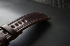 Handcrafted Burgundy Horween Shell Cordovan Watch Strap