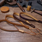 Handcrafted Italian Tuscany Vegetable-Tanned Leather Camera Wrist Strap