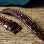 Handcrafted Dark Brown Alligator Watch Strap – HCP French Tannery Leather