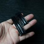 Handcrafted Black Shell Cordovan Watch Strap with Double Padding