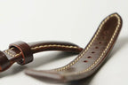 Handcrafted Dark Brown Horween Shell Cordovan Watch Strap