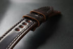Handcrafted Burgundy Horween Shell Cordovan Watch Strap
