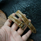 Handcrafted Golden Brown Alligator Watch Strap – HCP French Tannery Leather