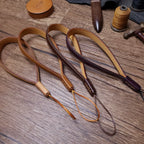 Handcrafted Italian Tuscany Vegetable-Tanned Leather Camera Wrist Strap