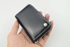 Handcrafted Oil Aniline Dyed Black Shell Cordovan Leather Wallet