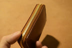 Handcrafted Oil Aniline Dyed Amber Shell Cordovan Leather Wallet