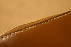 Handcrafted Oil Aniline Dyed Amber Shell Cordovan Leather Wallet