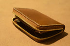Handcrafted Oil Aniline Dyed Amber Shell Cordovan Leather Wallet