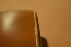 Handcrafted Oil Aniline Dyed Amber Shell Cordovan Leather Wallet
